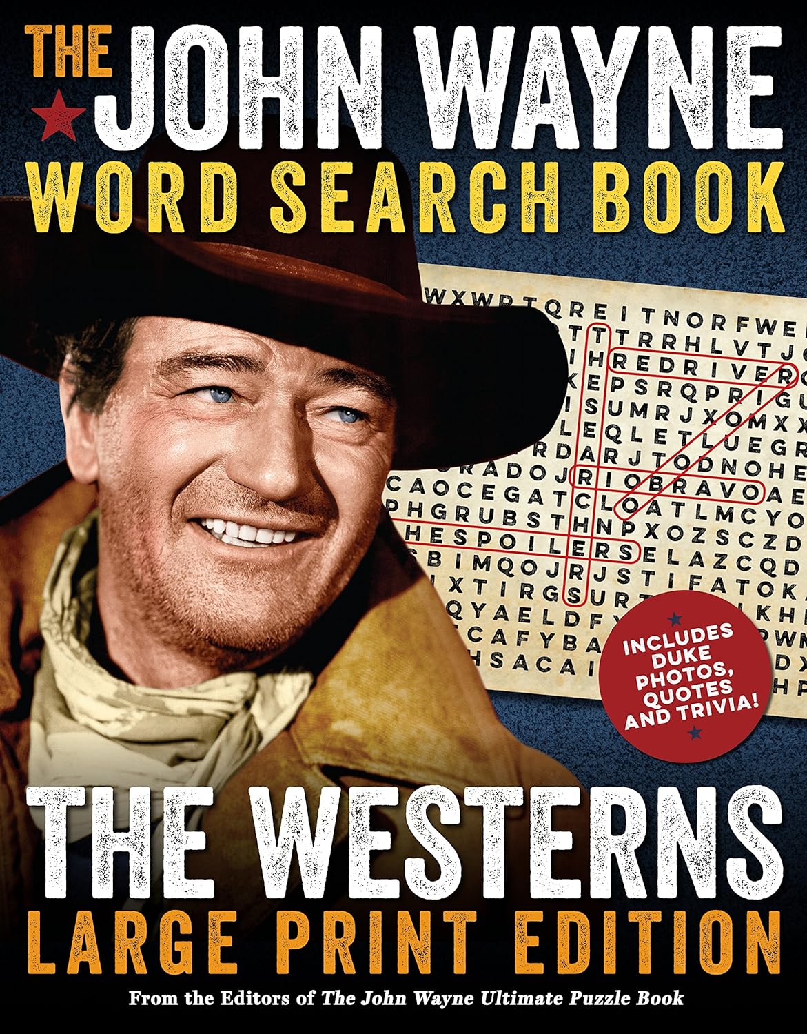 The John Wayne Word Search Book - The Westerns Large Print Edition (John Wayne Puzzle Books) - NJ Corrections Bookstore