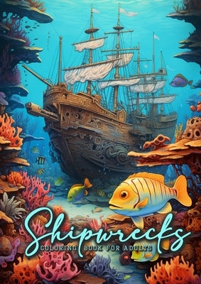 Shipwrecks Coloring Book for Adults: Ocean Coloring Book Adults Grayscale Sea Life Coloring Book Adults by Publishing, Monsoon