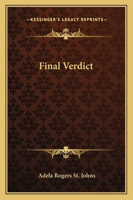 Final Verdict by St Johns, Adela Rogers